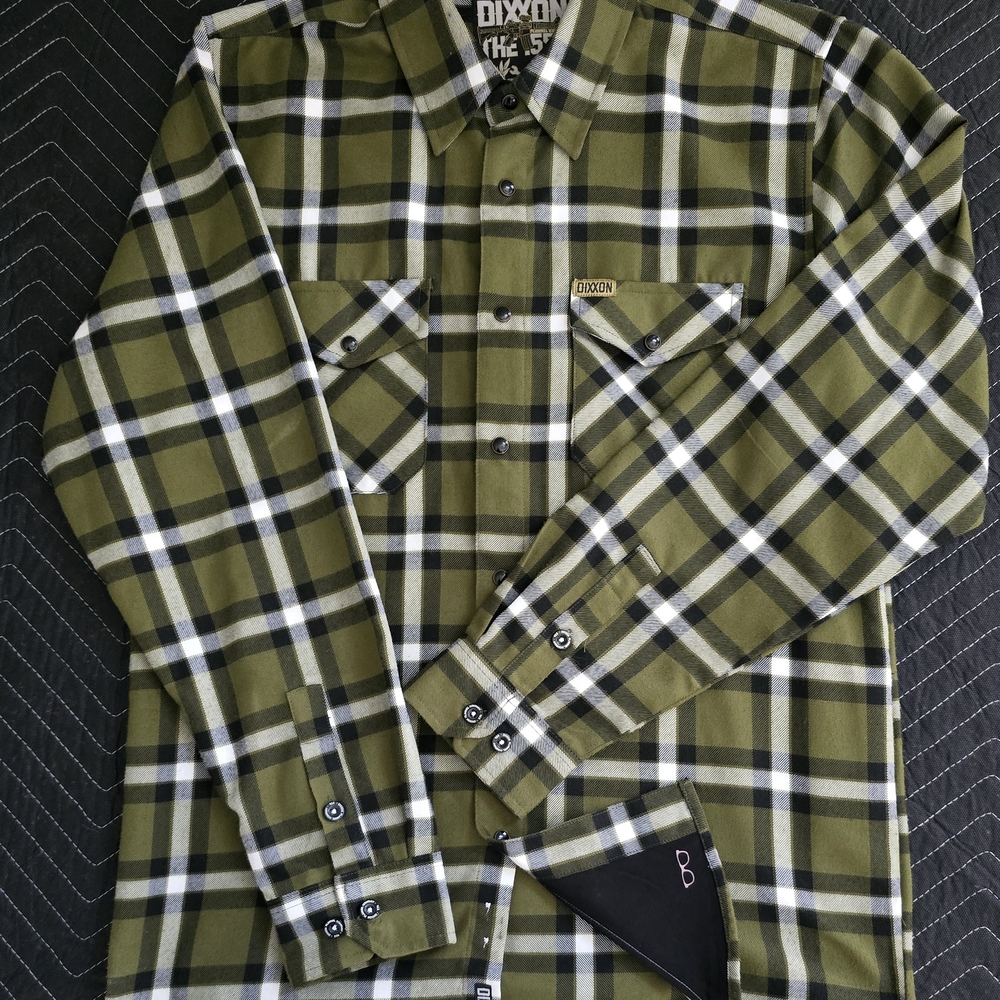DIXXON 556 Green Plaid Casual Button Down Shirt